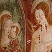 Foto: Dettaglio dell' Affresco della Madonna con Bambino e di San Sebastiano - Santuario dell'Icona Passatora - sec. XIV (Amatrice) - 18
